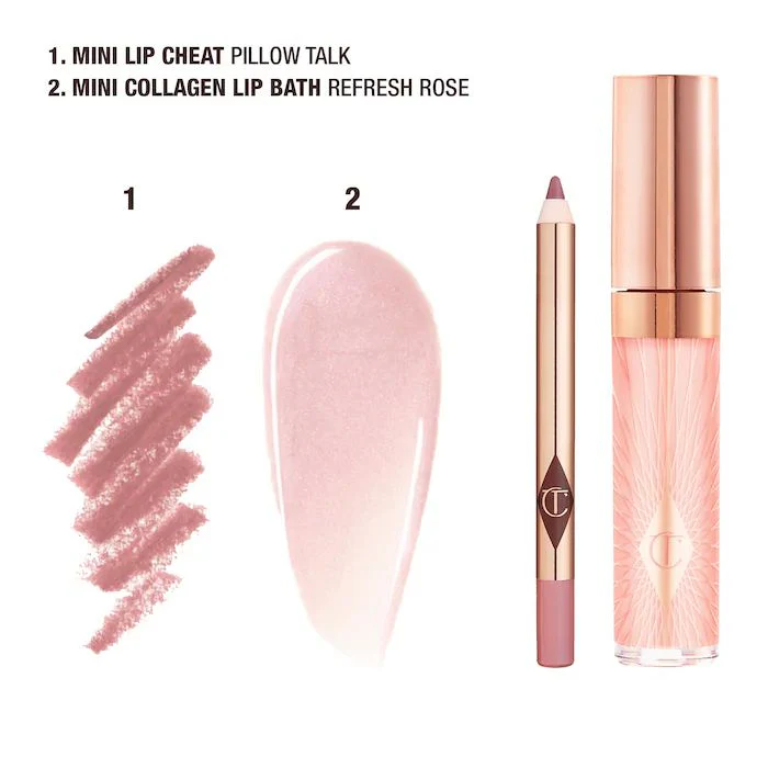CHARLOTTE TILBURY Glossy Nude Pink Lip Duo (Pillow Talk & Refresh Rose) - Imagen 4