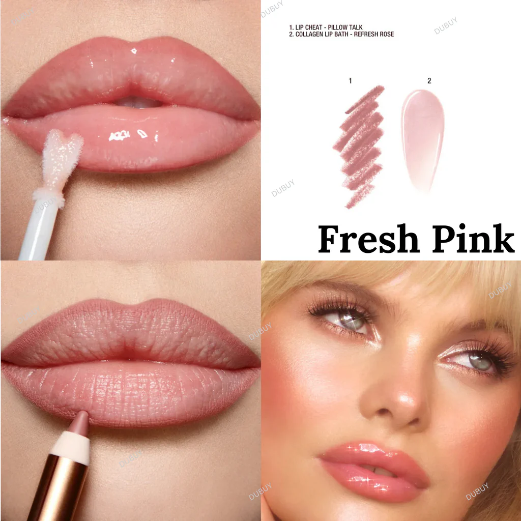 CHARLOTTE TILBURY Glossy Nude Pink Lip Duo (Pillow Talk & Refresh Rose) - Imagen 2