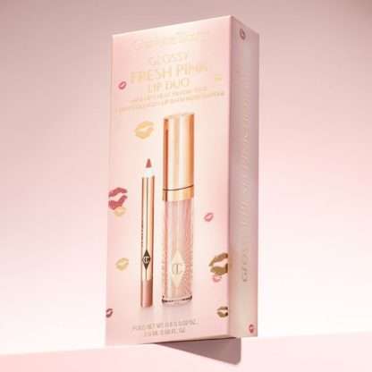 CHARLOTTE TILBURY Glossy Nude Pink Lip Duo (Pillow Talk & Refresh Rose)